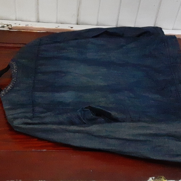 Chicos sz 3 Jean's Jacket with studs and beaded pit 22 inches - Picture 6 of 6